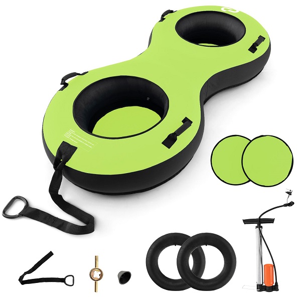 Čiuožimo padanga su nuimamu vilkimo lynu ir pompa (Žalia)